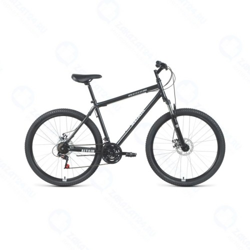 Горный велосипед ALTAIR MTB HT 27,5 2.0 disc 2021, черный/серебристый, рост 17