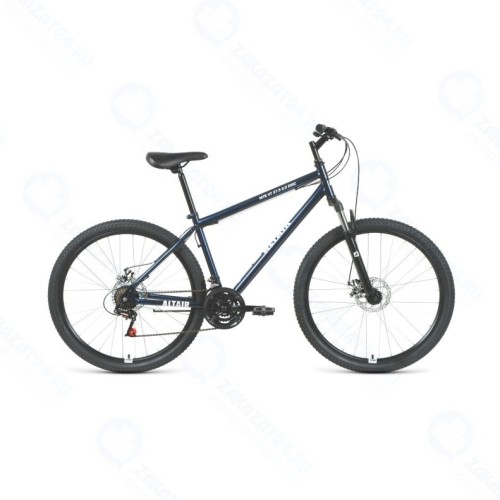Горный велосипед ALTAIR MTB HT 27,5 2.0 disc 2021, темно-синий/белый, рост 19