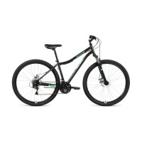 Горный велосипед ALTAIR MTB HT 29 2.0 disc 2021, черный/ярко-зеленый, рост 17"