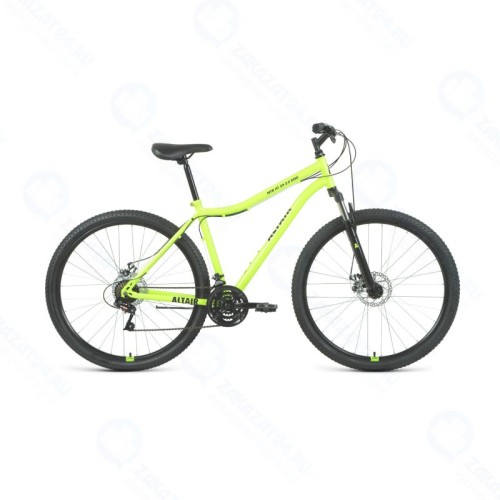 Горный велосипед ALTAIR MTB HT 29 2.0 disc 2021, ярко-зеленый/черный, рост 19