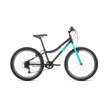Подростковый велосипед ALTAIR MTB HT 24 1.0 2022 рост 12" черный/голубой