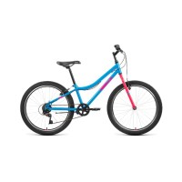 Подростковый велосипед ALTAIR MTB HT 24 1.0 2022 рост 12" голубой/розовый