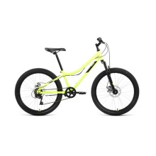 Подростковый велосипед ALTAIR MTB HT 24 2.0 D 2022 рост 12" ярко-зеленый/черный