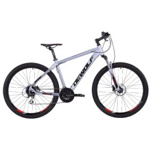 Горный велосипед DEWOLF TRX 20, серебристый серый/ярко-красный/черный, рама 18