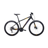 Горный велосипед FORWARD Apache 27,5" 3.0 disc 2021, рама 17", черный/оранжевый