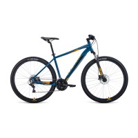 Горный велосипед FORWARD Apache 29 3.0 disc 2021 рост 19" бирюзовый/оранжевый