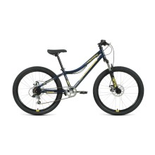Подростковый велосипед FORWARD Titan 24 2.0 D 2022 рост 12" темно-синий/золотой