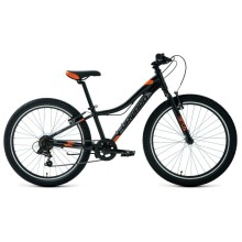 Подростковый велосипед FORWARD Twister 24 1.0 2021 рост 12" черный/оранжевый