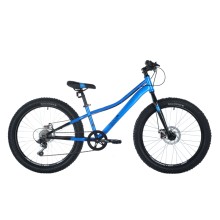 Подростковый велосипед Novatrack 24" Dozer STD синий, сталь. рама 12", 6 скор., Shimano TY21/Microshift TS38, дисковый тормоз 24SHD.DozerSTD.12BL21