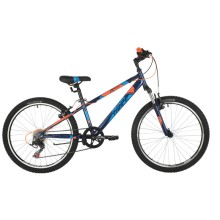 Подростковый велосипед Novatrack 24" Extreme 6.V рама 11", синий 24SH6SV.EXTREME.11BL21