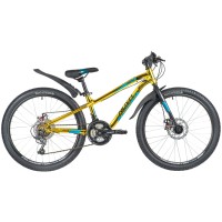 Подростковый велосипед Novatrack 24" Prime 18.D, размер 11", золотой металлик (2020)