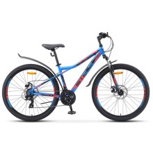 Горный велосипед STELS Navigator 710 MD 27.5 V020, рама 16", Синий/Чёрный/Красный