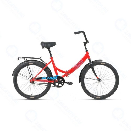 Складной велосипед Altair City 24 2021, гкрансый/бголубой, рама 16