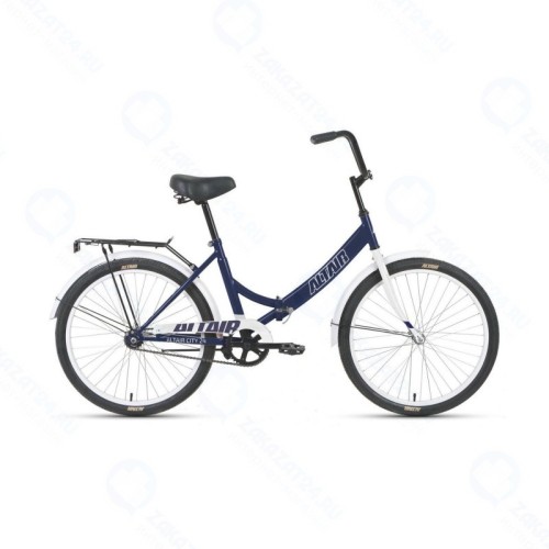 Складной велосипед Altair City 24 2021, темно-синий/серый/, рама 16