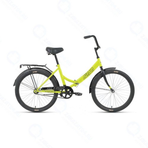 Складной велосипед Altair City 24 2021, зеленый/серый, рама 16