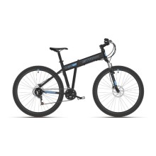 Складной велосипед Stark Cobra 29.2 HD чёрный/голубой 20"