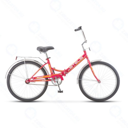 Складной велосипед STELS Pilot 710 24 (Z010) малиновый, рама 14