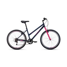 Женский велосипед Altair MTB HT 26 low 2021, темно-синий/розовый, рост 17"