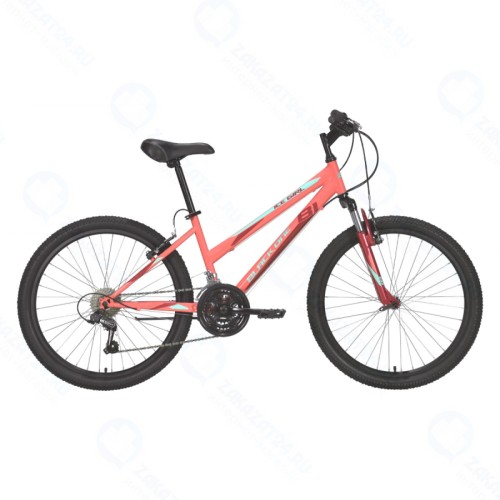 Подростковый велосипед Black One Ice Girl 24 оранжевый/красный/голубой 12