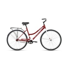 Городской велосипед Altair City 28 low 2021, темно-красный/белый, рама 19"