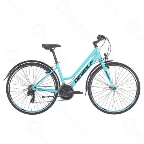 Городской велосипед DEWOLF Asphalt 10 W (бирюза/черный/светло-голубой, рама 14)