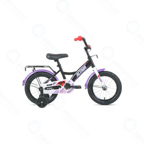 Детский велосипед Altair Kids 14 2021, черный/белый, рама One Size