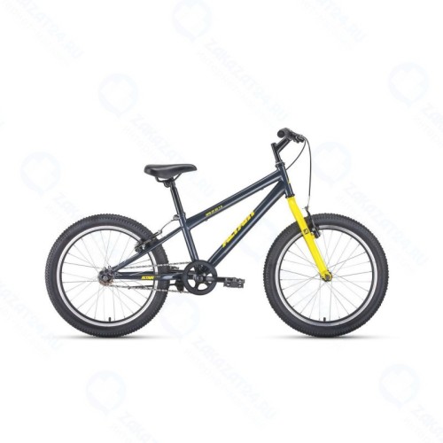Детский велосипед Altair MTB HT 20 1.0 2021, темно-серый/желтый, рост 10.5
