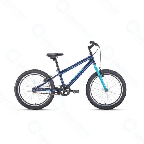 Детский велосипед Altair MTB HT 20 1.0 2021, темно-синий/бирюзовый, рама 10.5