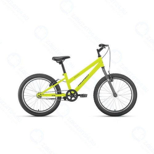 Детский велосипед Altair MTB HT 20 low 2021, ярко-зеленый/серый, рост 10.5