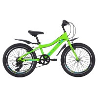 Детский велосипед Dewolf Ridly JR 20 (неон лайм/светло-голубой/черный)