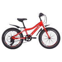 Детский велосипед Dewolf Ridly JR 20 (ярко-красный/белый/черный)