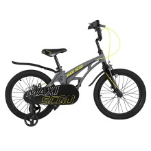 Детский двухколесный велосипед Maxiscoo, Серия "Cosmic", Стандарт, 18", Серый Матовый