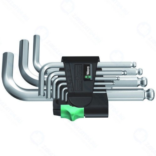 Набор Г-образных ключей Wera 950 PKS/9 SM N, метрических, хромированных, 9 предметов