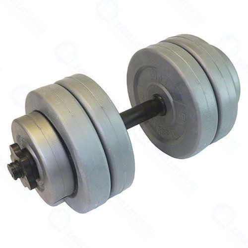 Гантель Euro classic винил с замком гайкой 10 кг (винил) Euro classic, сборная