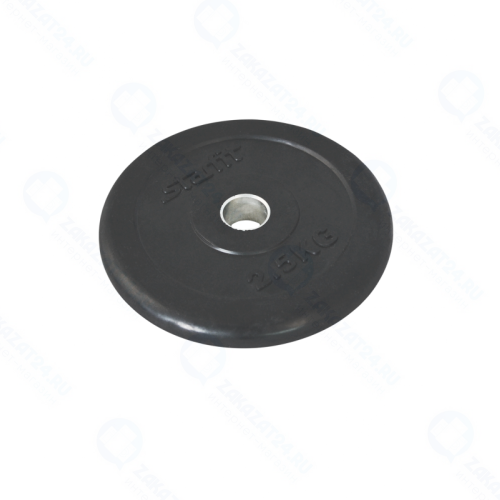 Диск STARFIT BB-202 2,5 кг, d=26 мм, стальная втулка, черный, обрезиненный