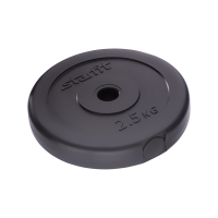 Диск STARFIT BB-203 2,5 кг, d=26 мм, черный, пластиковый
