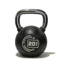 Гиря ORIGINAL FIT.TOOLS 20 кг с хромированной ручкой полиуретановая (CPU) Гиря ORIGINAL FIT.TOOLS 20 кг с хромированной ручкой полиуретановая (CPU)