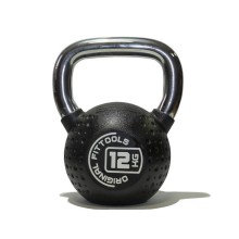 Гиря ORIGINAL FIT.TOOLS 12 кг с хромированной ручкой полиуретановая (CPU) Гиря ORIGINAL FIT.TOOLS 12 кг с хромированной ручкой полиуретановая (CPU)