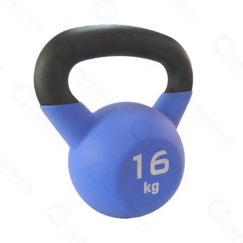 Гиря чугунная Sport Elite ES-0289 с виниловым покрытием, 16 кг, матовая