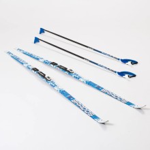 Лыжный комплект с креплением NNN (Rottefella) с палками 190 STEP Brados XT Tour Blue