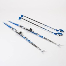 Лыжный комплект с креплениями 75 мм с палками 170 STEP Brados LS Blue