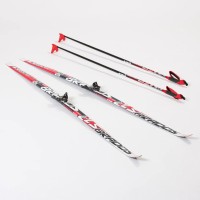 Лыжный комплект с креплениями 75 мм с палками 170 STEP Brados LS Red