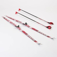 Лыжный комплект с креплениями 75 мм с палками 190 STEP Brados XT TOUR Red