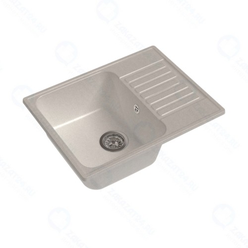 Кухонная мойка GranFest QUARZ ECO-13 чаша+кр 620*480 (белый)