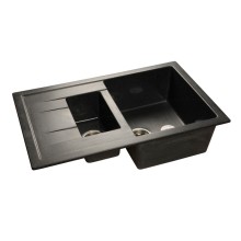Кухонная мойка GranFest Quadro Q-775KL чёрный Кухонная мойка GranFest Quadro Q-775KL чёрный