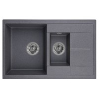 Кухонная мойка GRANULA GR-7802, графит