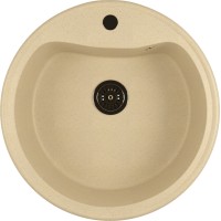 Мойкa MIXLINE ML-GM09 круглая, бежевая