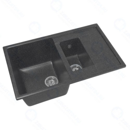 Мойка MIXLINE ML-GM22 двухчашевая с крылом черная