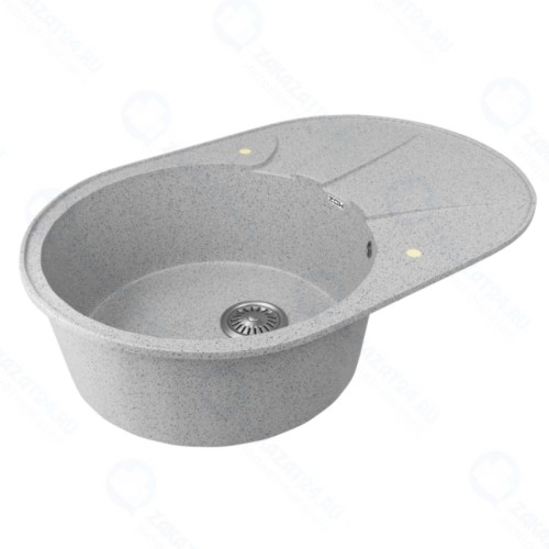 Мойка ZOX 544286 ZX-GM 03 овальная с крылом серая