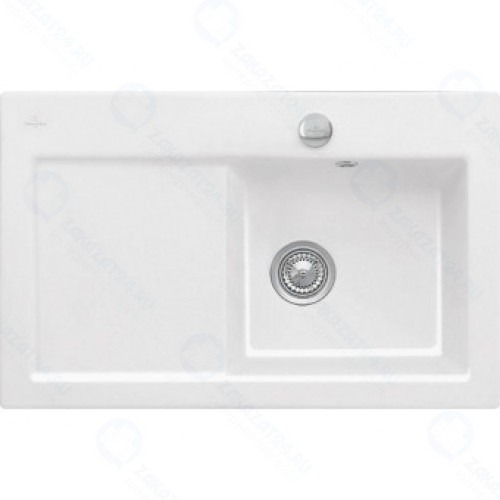 Кухонная мойка Villeroy & Boch Subway 45 780 x 510 mm R1 White Alpin CeramicPlus (677202R1)